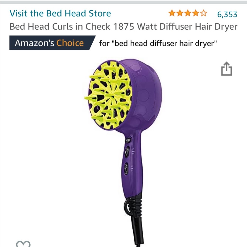 Bed Head hair dryer / diffusor